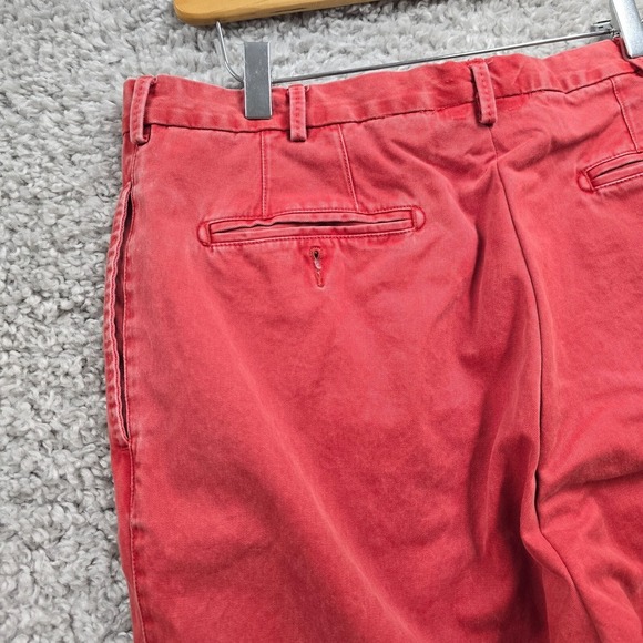 Peter Millar Pants Men 38 (Fits 34x33) Red Straight‎ Chino Pima Cotton Twill - Picture 5 of 13